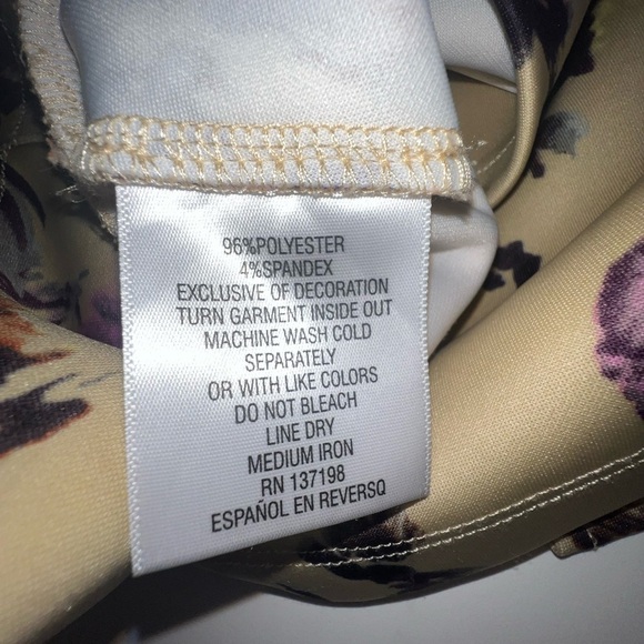 Like New Thalia Sodi Size L Beige and Pur print midi skirt no signs of wear - Picture 8 of 9